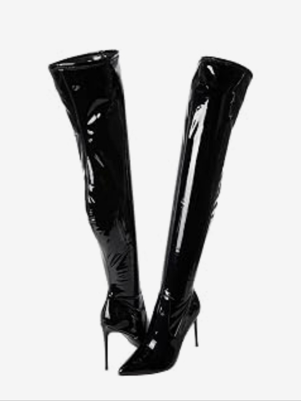 Steve Madden Viktory Black Patent Leather Over-The-Knee Boots Size 8M